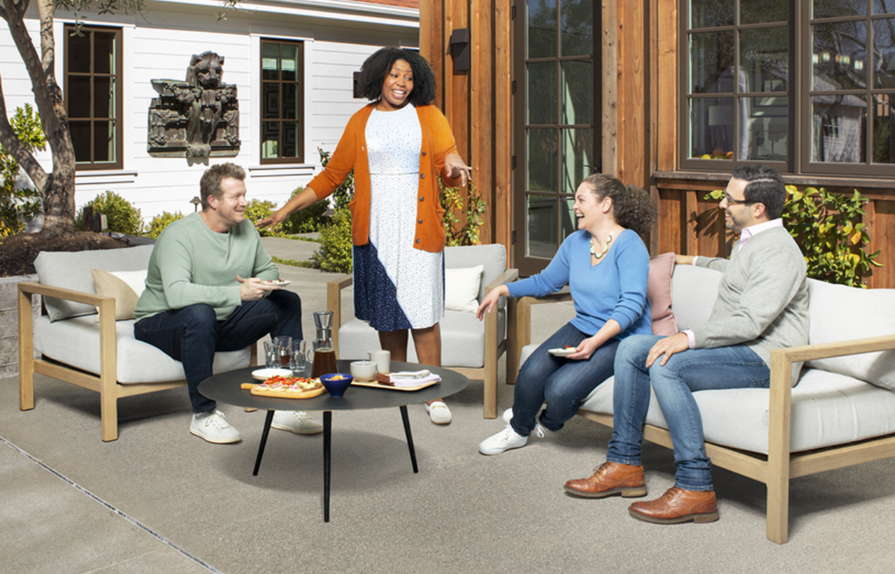 Group of people talking